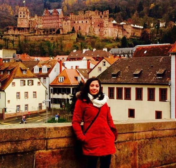 Jessica C. durante su año como au pair