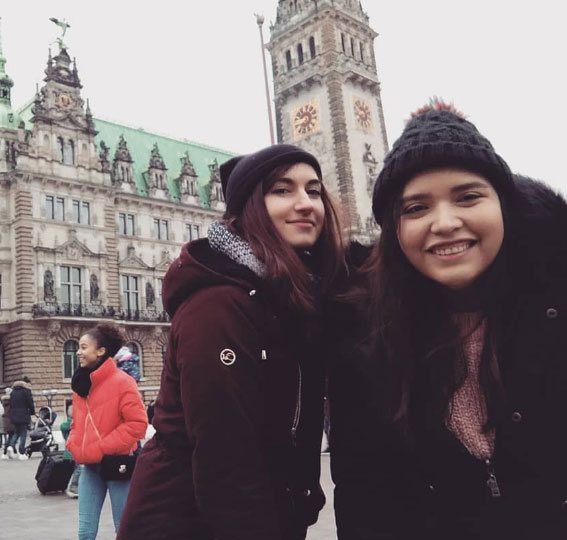 Astrid L. durante su año como au pair
