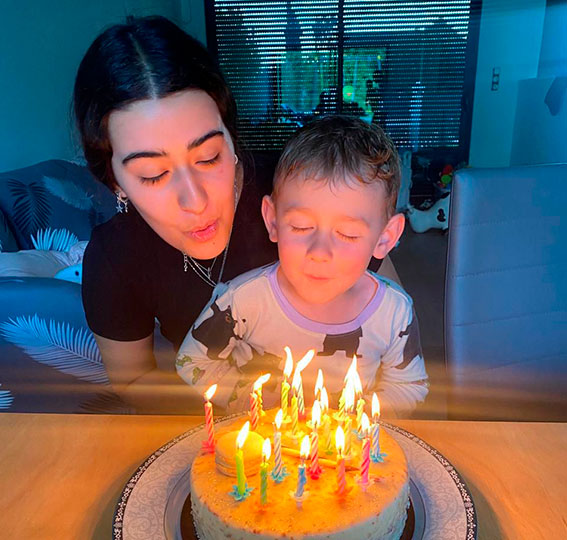 Isabel durante su año como au pair