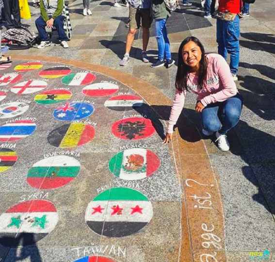 Teresa F. durante su año como au pair